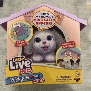 Little Live Pets My Puppy's Home Minis Pink Purple Kennel Plush Toy Dog House